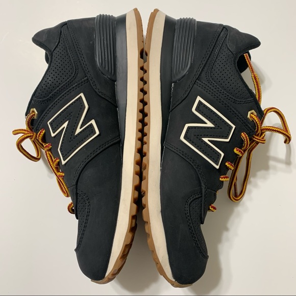 Men's New Balance 574 Classic ML574HRD Black/White Shoes Men’s Size 7 - Picture 3 of 9